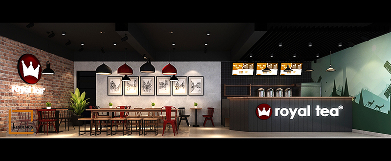 Thiết kế quán trà sữa royaltea